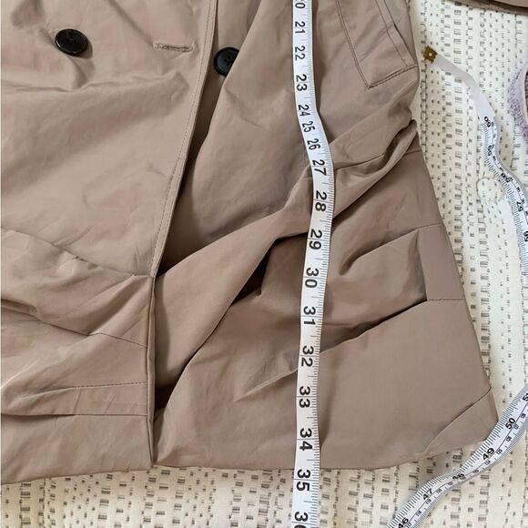 Re Verofonna Pleated Trench Coat Ruched Sleeve Size 38 Taupe Japanese designer - Picture 10 of 14